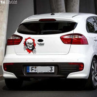 Sticker Tete de mort sortant d’un trou 13x17cm - Sticker