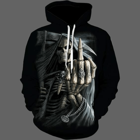 Sweat faucheuse doigt d’honneur - Noir / XS - Sweat