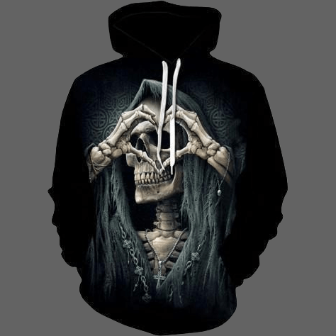 Sweat squelette amour - WY-0627 / S - Sweat