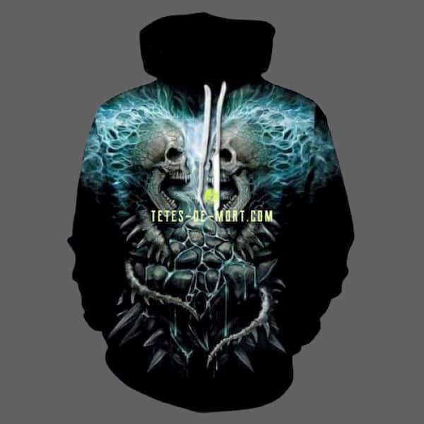 Sweat tête de mort face à face - L - Sweat