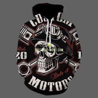 Sweat tête de mort motard - M - Sweat