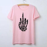 T-shirt doigt d’honneur pour femme - Rose / S - T-shirt