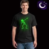 T-shirt fluorescent dab squelette - T-shirt