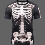 T-shirt squelette 3D pour homme - S - T-shirt