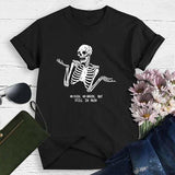 T-shirt Squelette Still in pain - Noir / M - T-shirt