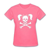 T-shirt tete de mort à couettes - Rose / XXXL - T-shirt