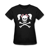 T-shirt tete de mort à couettes - Noir / 4XL - T-shirt