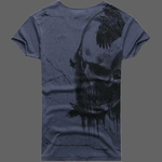 T-shirt Tête de mort artistique - indigo / S - T-shirt