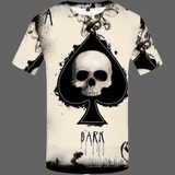 T-shirt Tête de mort as de pique - S - T-shirt
