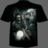 T-shirt tête de mort biker - S - T-shirt