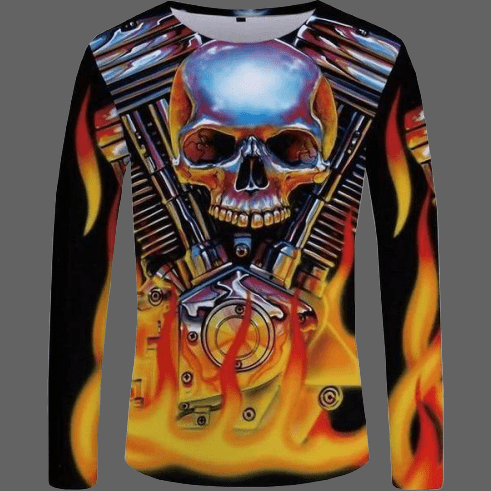 T-shirt tête de mort coloré - S - T-shirt