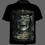 T-shirt tête de mort Cowboy - S - T-shirt
