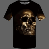 T-shirt Tête de mort dorée - S - T-shirt