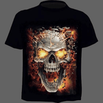 T-shirt tête de mort explosif - S - T-shirt