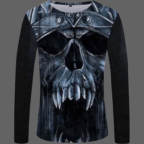 T-shirt tête de mort grandes dents - S - T-shirt
