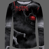 T-shirt tête de mort Insane manches longues - S - T-shirt