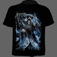 T-shirt tête de mort La Faucheuse en action - S - T-shirt