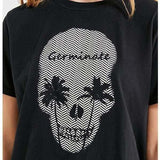 T shirt tête de mort palmiers - T-shirt