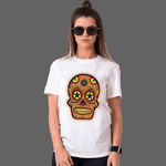 T-shirt tête de mort mexicaine pour femme - L - T-shirt