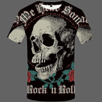 T-shirt Tête de mort Rock ’n Roll - S - T-shirt