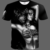T-shirt tête de mort sexy - 5XL - T-shirt