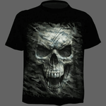T-shirt tête de mort vampire design - S - T-shirt
