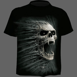 T-shirt tête de mort vampire - S - T-shirt