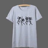 T-shirt têtes de mort qui dansent - T-shirt