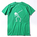 T-shirt dab homme squelette - DA0113A-GREEN / S - T-shirt