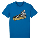 T-shirt homme squelette dans un cercueil - Bleu / XS - 