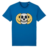 T-shirt smiley tête de mort - Bleu / XS - T-shirt