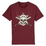 T-shirt Viking Tête de mort - Bordeaux / XS - T-shirt