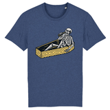 T-shirt homme squelette dans un cercueil - Indigo / XS - 