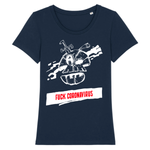 T-shirt Fuck Coronavirus Femme - Marine / XS - T-shirt