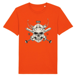 T-shirt Viking Tête de mort - Orange / XS - T-shirt