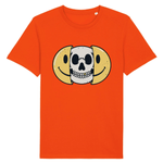 T-shirt smiley tête de mort - Orange / XS - T-shirt