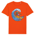 T-shirt Tete de mort Surfeur homme - Orange / XS - T-shirt