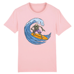 T-shirt Tete de mort Surfeur homme - Rose / XS - T-shirt